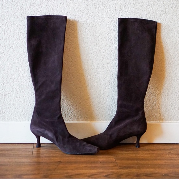[SOLD] EUC Stuart Weitzman Emphasis Suede Boots - Picture 2 of 4